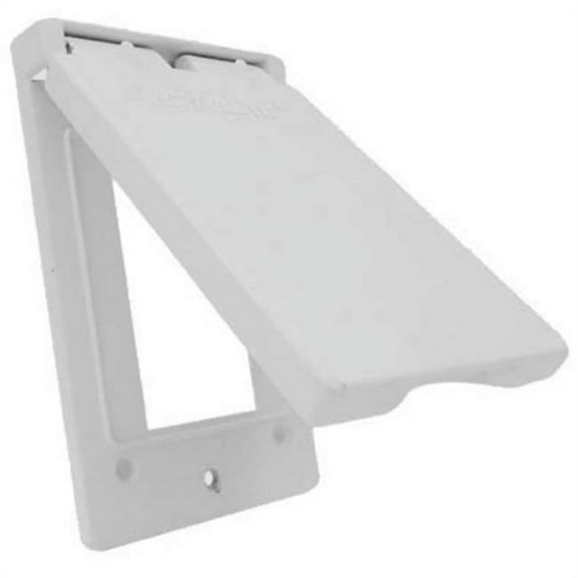 Hubbell Electrical 1C-GV-W Interrupteur Vertical à Faille de Terre Couvercle Rabattable Simple - Blanc