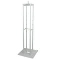 thumbnail image 5 of (2) ProX Flex Totem TV White Folding Steel Adjustable Stage Podium Totems with DJ Facade Table Station Package, 5 of 9