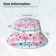 thumbnail image 5 of Kdxio Reflective Bucket Hat - Pink Striped Flamingo Print Bucket Hat for Men,Women, 5 of 9