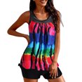 thumbnail image 3 of 2 piece swimsuit for women Two Piece Swimsuits For Women Dot Printed Tank Top With Boyshorts Bathing Suits, 3 of 9