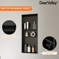 thumbnail image 5 of 13" X 31" Triple Shelf Shower Niche With Drainage Slope - Black DV-1SN0345B, 5 of 13