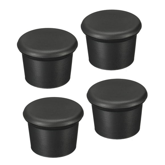 Tapas de botella de silicona Uxcell de 26mm/1.02" ID, reutilizables, tapa selladora negra, paquete de 4