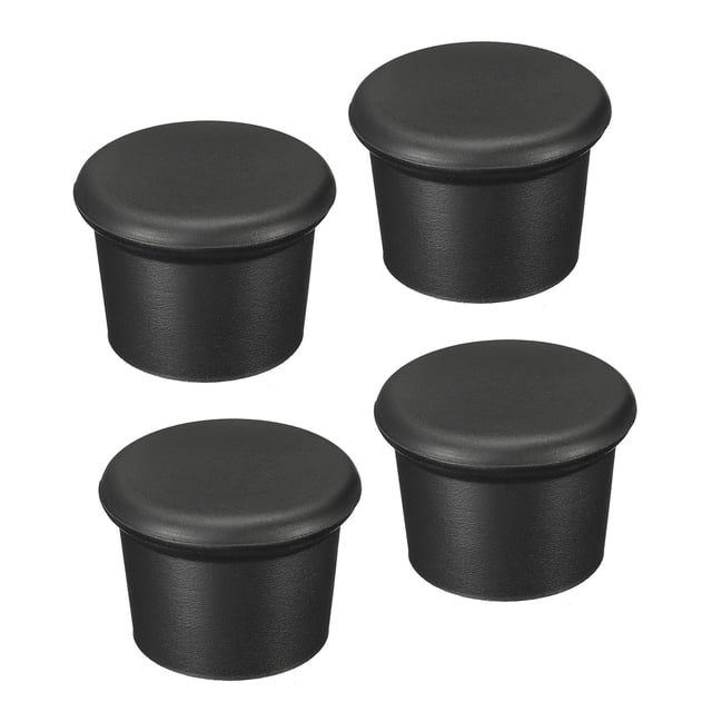 Tapas de botella de silicona Uxcell de 26mm/1.02" ID, reutilizables, tapa selladora negra, paquete de 4