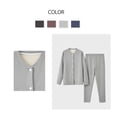 thumbnail image 6 of Juslio Mens Pajama Sets Button Fashion Homewear Long Sleeved Tops Cardigans and Pants 2-Piece Matching Pajamas Sets 2XL, 6 of 6