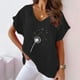 thumbnail image 3 of Camisetas de Cuello en V Mujeres Impresas Manga Corta Camiseta Casual, Ligera Y Básica de las Mujeres Camisetas Casuales, 3 of 4