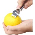 thumbnail image 4 of Stainless Steel Lemon Zester Grater with Channel Knife and Hanging Loop, 4 of 5