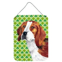 Beagle St. Patricks Day Shamrock Portrait Wall or Door Hanging Prints