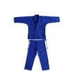 thumbnail image 3 of Ropa de Judo DYNWAVEMX Gi transpirable para hombres mujeres niños adultos Taekwondo competición Azul 175cm, 3 of 8