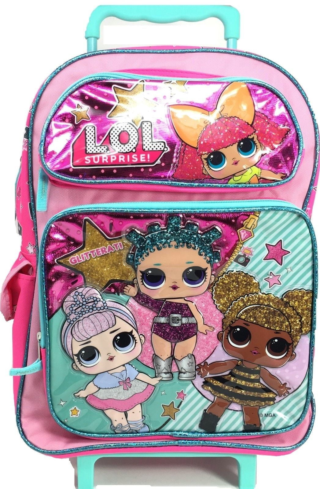 vocal principle barn L.O.L Surprise! Large School Rolling Backpack 16" Girls Bag Pink LOL Bag  Pink - Walmart.com