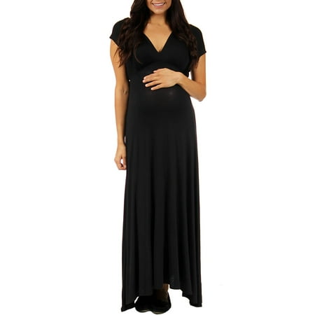 Women's Faux Wrap Maxi Maternity Dress - Walmart.com