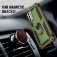 thumbnail image 3 of Moto G Stylus 5G 2022 Military-Grade Case - Olive Green, Kickstand, Magnetic Ring Holder, Screen Protector, 3 of 17