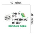 thumbnail image 4 of Personalized Name Animal Wall Decal To Go To Sleep Custom Name Bedroom Wall Decal for boys and girls Dinosaurs To Go to Sleep I Count Dinosaurs Themed Kids Room Decal - Size: 40 In x 28 In, 4 of 5