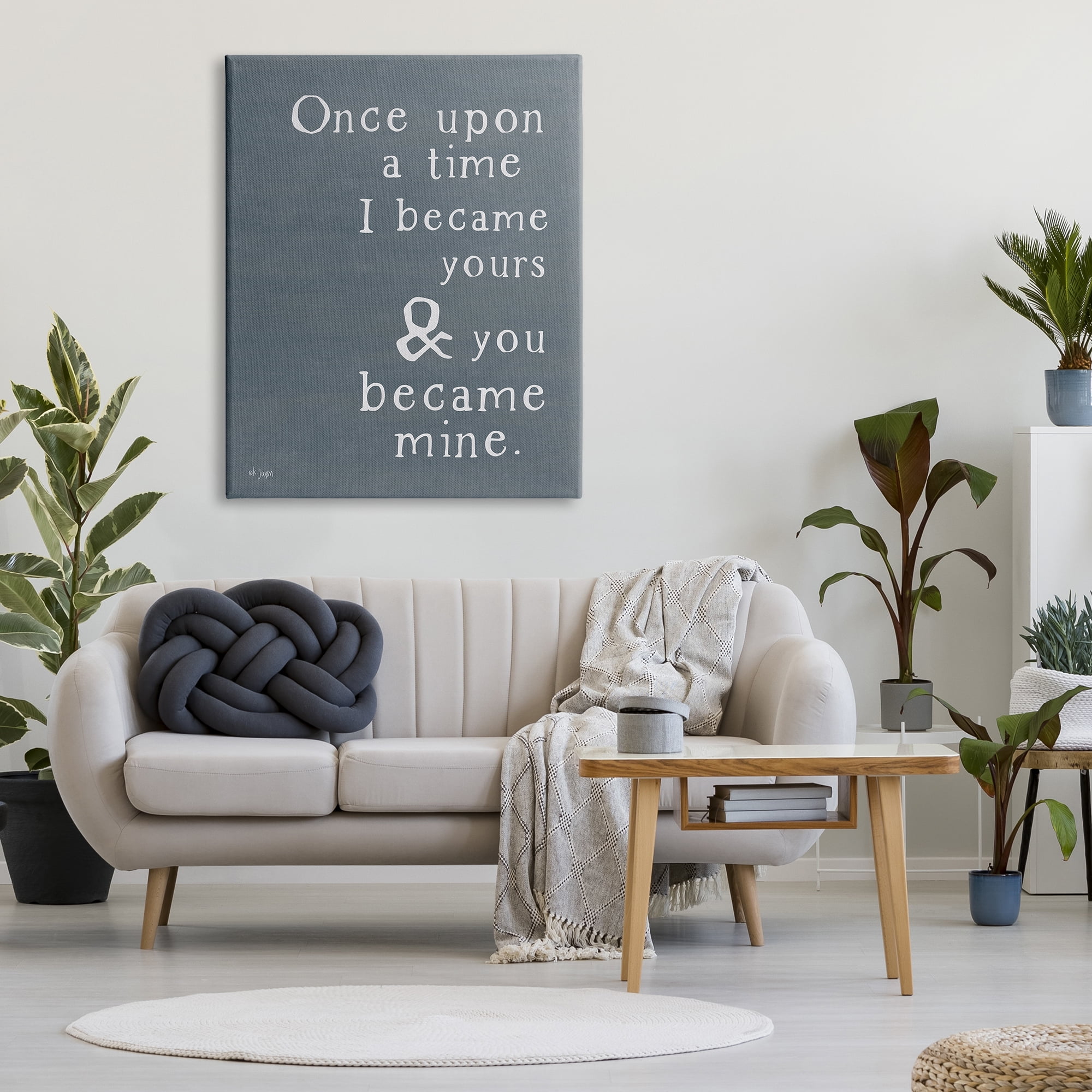 Stupell Industries Once Upon A Time Romantic Couple Loving Quote Graphic Art Gallery Wrapped Canvas Print Wall Art, Design by Jaxn Blvd.