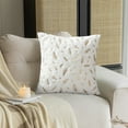 thumbnail image 6 of Golden Feather Print Pillow Cover Case, Decorative Sofa Cushion Cover, Living Room Throw Pillowcase, Cotton with Invisible Zipper Closure, for Home Decor Accent Enhancement, 6 of 6