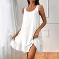 thumbnail image 2 of HAJWOH White Graduation Dress for Women for College Flowy Grad Dresses Fashion Petite Dresses Casual Summer Dresses Party Dresses Spaghetti Strap Dresses White XXL, 2 of 5