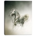 thumbnail image 2 of Smart White Horse Running - Animal Canvas Wall Art, 2 of 3