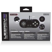 Retro-Bit Legacy 16 Wired USB Controller - Features Home, SS & ZL/ZR Buttons - for Switch, PC, MacOS, RetroPie, Raspberry Pi (Black - Onyx)