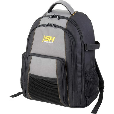 

STEELHEAD 42-Pocket Multi-Function Heavy-Duty Tool Backpack Laptop Compartment Reinforced Bottom Rubber Feet Water Resistant Back Support Jobsite Ready: Electricians Plumbers Contractor HVAC