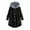 07Black, variant on Sherpa Jacket Women Fuzzy Fleece Oversized Button Down Hooded Cardigan Soft Fluffy Sweaters Winter Coats with Pockets