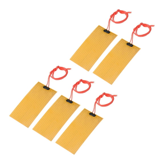 Heater Film Heating Plate, 12V 14W Polyimide Heat Pad, Adhesive PI Heater Elements Film 100mmx50mm, Pack of 5