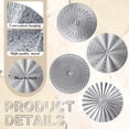 thumbnail image 3 of Silver Metal Sunburst Wall Sculpture Set of 4 for Home Living Room Office, 3 of 6