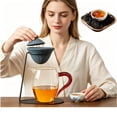 thumbnail image 7 of Reusable Ceramic Pour Over Coffee Dripper Set With Iron Stand and Filter for 1-2 Cups, Sustainable Home Brewing, Sturdy Ceramics Material for a Clean Drip Coffee Maker, 7 of 7