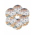 thumbnail image 7 of 15 Inch Round Placemats Set of 6, Orange Blue Fall Non Slip Heat Insulation PP Table Mats, Thanksgiving Pumpkins Harvest Botanical Vintage Washable Place Mats for Kitchen Dining Party Table Decor, 7 of 7
