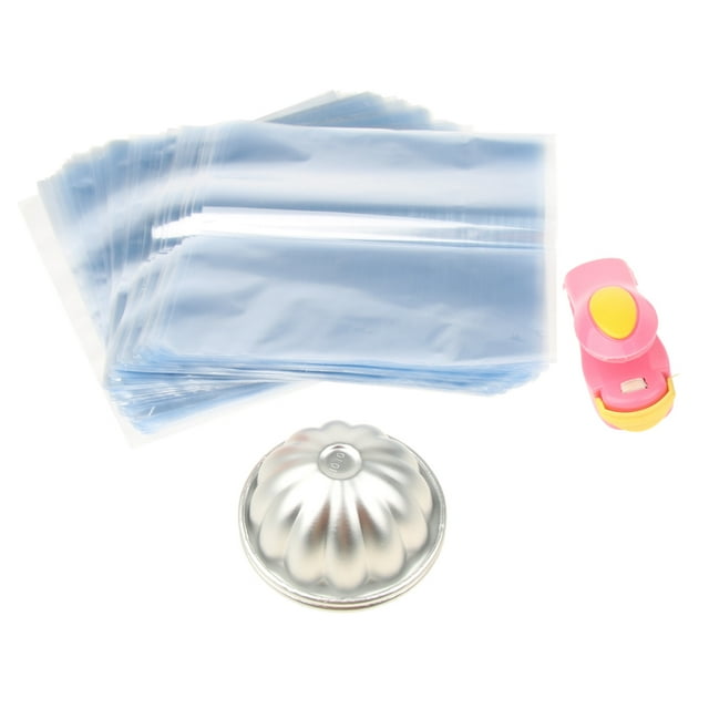 2 pcs Molde Jabón de Molde Bomba Baño Que Hace Molde + Sellador Calor + 200 Bolsas Contracción Calor Sunnimix Kit de fabricación de barras de baño