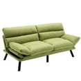 thumbnail image 2 of Comfortable Modern For Bedroom - 2 Seater Velvet Couch With Metal Legs And Soft Cushions, Restful Thick Cushion Living Room, Bedroom, Office, Apartment Bed Feet Frame, 2 of 4