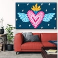 thumbnail image 2 of Cuadro Canva Listo Para Colgar Tipo Galería Corazón Con Alas 60X90 cm Pixtreats, 2 of 4