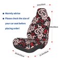 thumbnail image 3 of Wukai Snake And Rose Full Set Car Seat Covers with Soft Padding Universal Auto Front Seats Protector and Cushion Mat, 3 of 5
