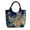 Blue, variant on New Wind Embroidered Bag Canvas Peacock Embroidery Middle-aged Shoulder Portable Package