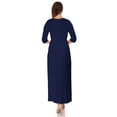 thumbnail image 5 of SR Women's Casual Wrap Floor Length Maxi Dress, 3X, Navy, 5 of 5
