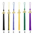 thumbnail image 1 of Tassel Decoration Hanging Date Drop Tassel Graduation Cap Tassel Pendant Polyester Graduation Cap Drop Prop, Green, 1 of 9