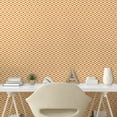 thumbnail image 3 of Ambesonne Vintage Peel & Stick Wallpaper for Home, Wavy Elliptic Pattern, 13"x72", Orange Cream, 3 of 6