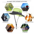 thumbnail image 4 of Chapeau de Soleil Queue de Cheval pour Femmes Séchage Rapide UPF 50+ Chapeau de Plage Protection UV Pliable Large Chapeau de Pêche Réglable, 4 of 5