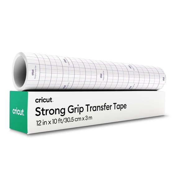 Cricut Strong Grip Transfer Tape Roll, Craft Vinyl Transfer Tape for Cricut Maker and Explore, 12 in x 10 ft, Clear