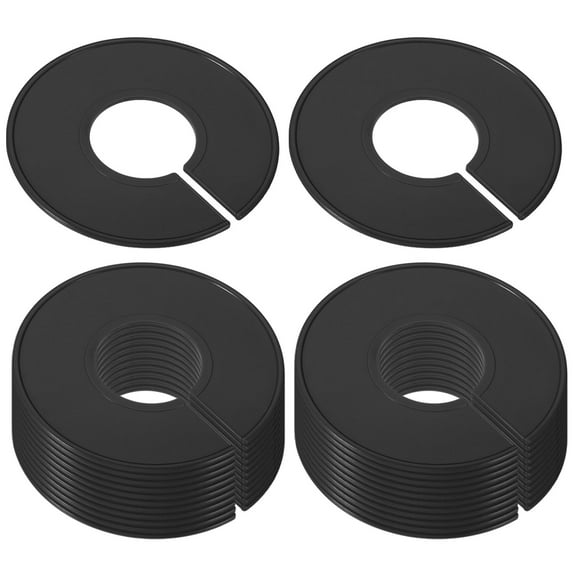 Uxcell 24pcs Clothes Dividers, Clothing Rack Size Dividers Round Separator, Black