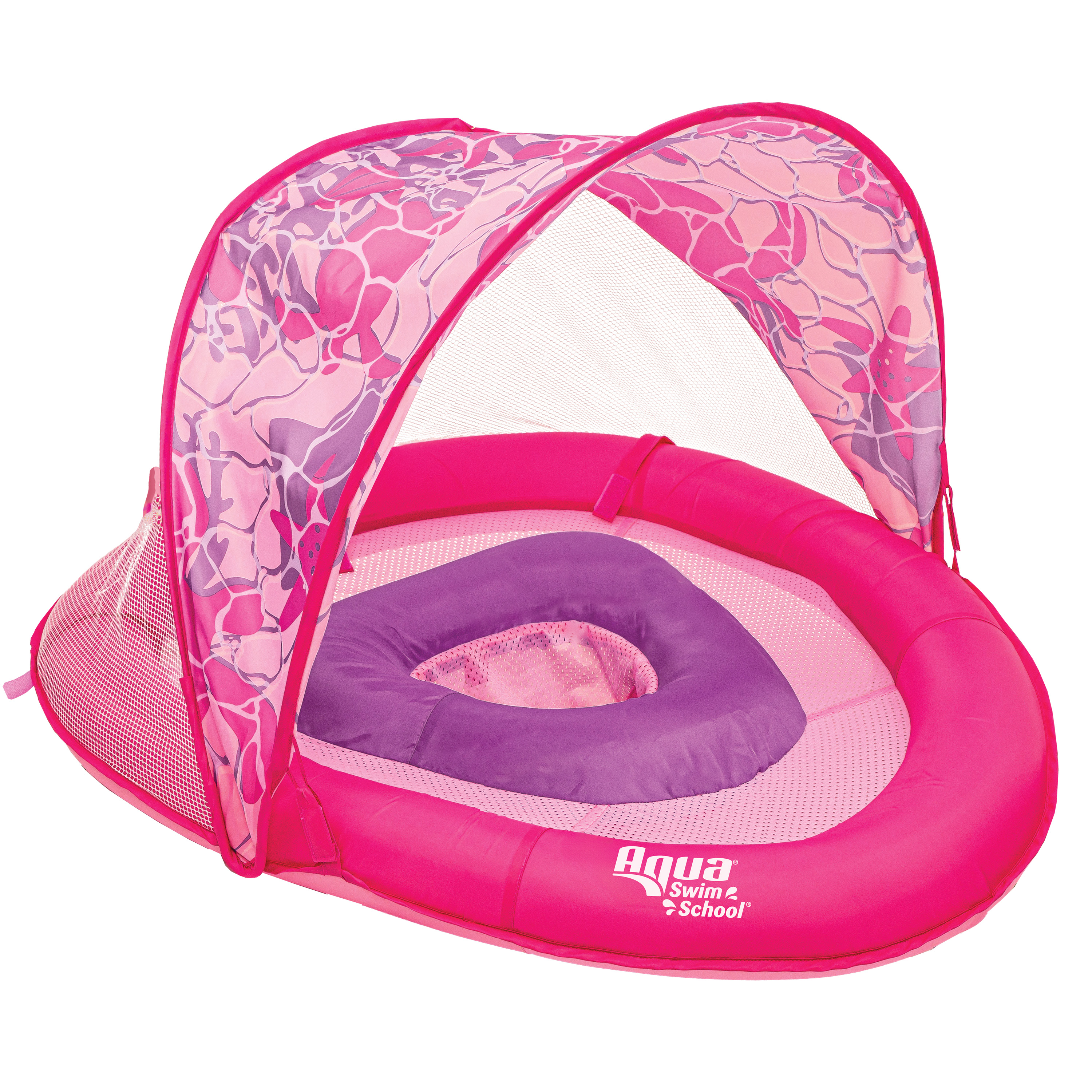 SwimSchool Grow-with-Me Baby Boat Float Pink Turtle