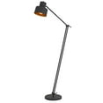 thumbnail image 3 of 60W Davidson Metal Floor Lamp With Weighted Base, Adjustable Upper And Lower Arms. On Off Socket Switch, Matte Black, 3 of 3