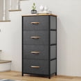 thumbnail image 4 of Dextrus Chest 4 Drawers Bedside Dresser Furniture Organizer for Bedroom Office, Dark Gray, 4 of 6