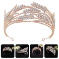 thumbnail image 4 of Shisuyan 1 Pce Style Baroque Couronne de Mariée Robe de Mariée Coiffe Couronne Brillante Femme Tiare, 4 of 8