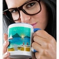 thumbnail image 2 of 3drose, Margaritas on the Beach Painting, 15oz Two-tone Blue Mug, 2 of 6