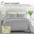 thumbnail image 2 of California Design Den Duvet Cover - 400 Thread Count 100% Cotton, 3 Piece Sateen Weave Bedding Set, Soft Luxury Comforter Cover and Two Pillow Shams, with Button Closure and Corner Ties, 2 of 9