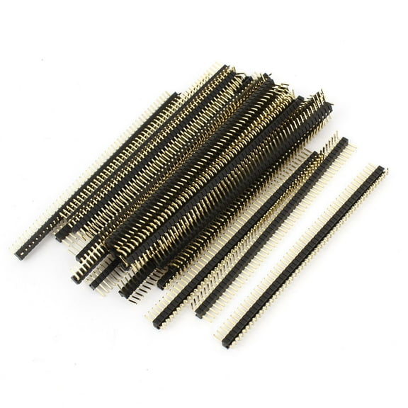 Unique Bargains 30Pcs 50 Position 1.27mm Pitch Single Row Right Angle Header Connector