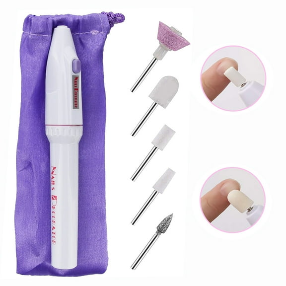 Dsseng 5-in-1 Manicure Drill, Electric File Drill Nail Art Polisher Grinder Manicure Pedicure Machine,White
