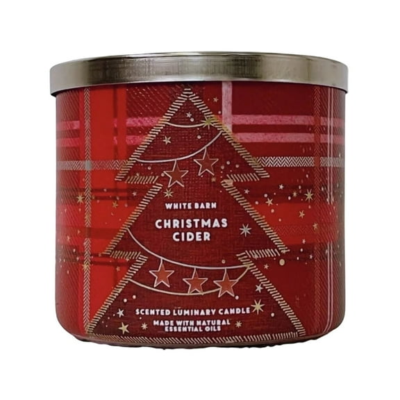 Bath and Body Works Candle - Christmas Cider Scented Candle with Natural Essential Oils (14.5 Oz / 411g)