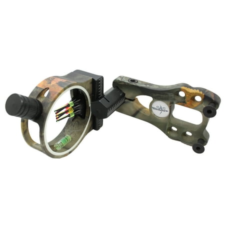 SAS 5-Pin .029 Fiber Optics Archery Bow Sight with LED Sight (Best Bow Peep Sight)