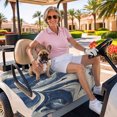 thumbnail image 3 of Golf Cart Seat Covers for 2 Seater, Navy White Soft Microfiber Cart Seat Towel Blanket, Marble Modern Artwork Absorbent Breathable Non Slip Bench Seats Protector for Golf Course 51"x31", 3 of 9