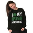 thumbnail image 5 of St Patricks I Love My Irish Husband Women Crewneck Sweatshirt Brisco Brands X, 5 of 6